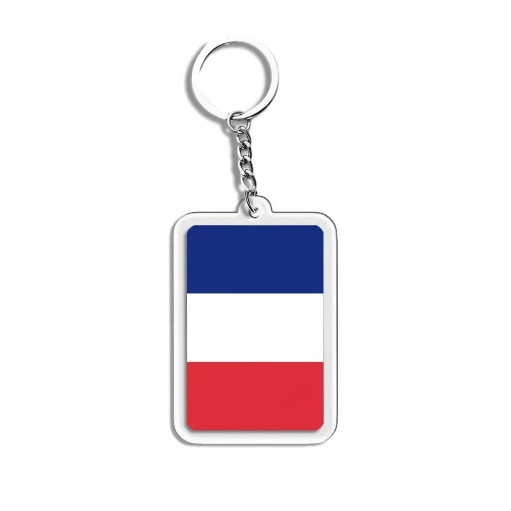 Porte-Clés Drapeaux du Monde Acrylique – Multi-Pays 🌍