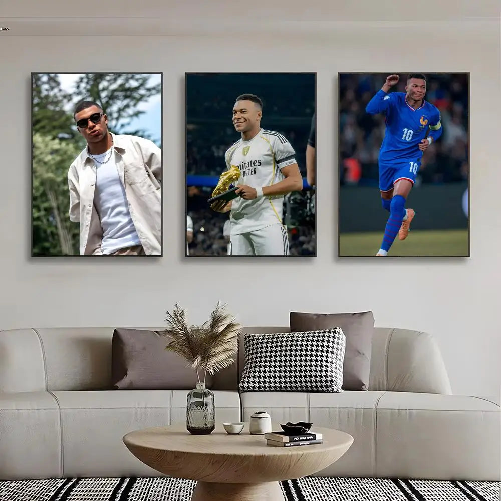 Kylian Mbappé Wall Art 🔥⚽ | Poster Football Premium — 10 Designs, 5 Formats Sans Cadre