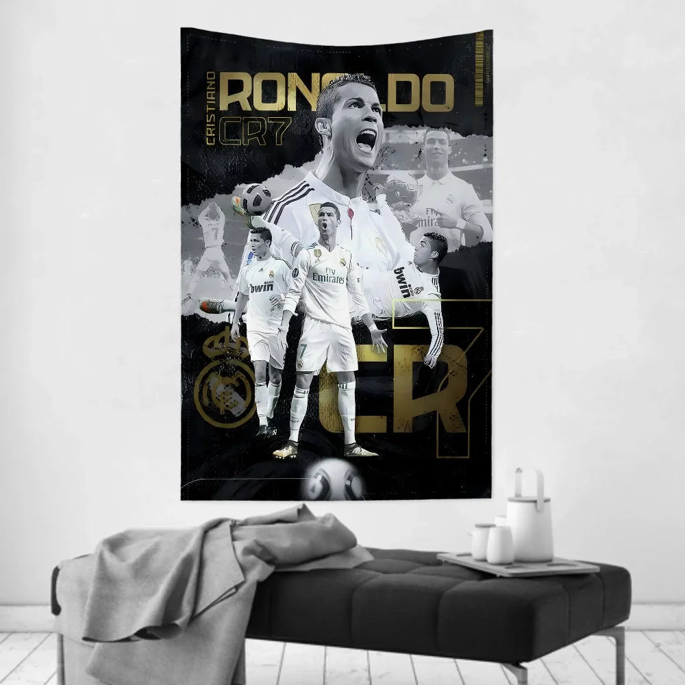Tapisserie Murale Football ⚽ - Décoration Fan de Foot - Plusieurs Tailles & Coloris