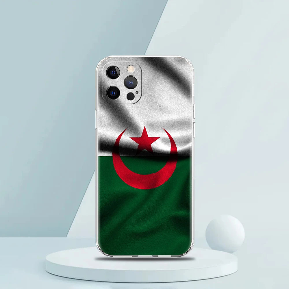 Coque Algérie 🇩🇿🔥 | Transparente + Protection Antichoc iPhone Style