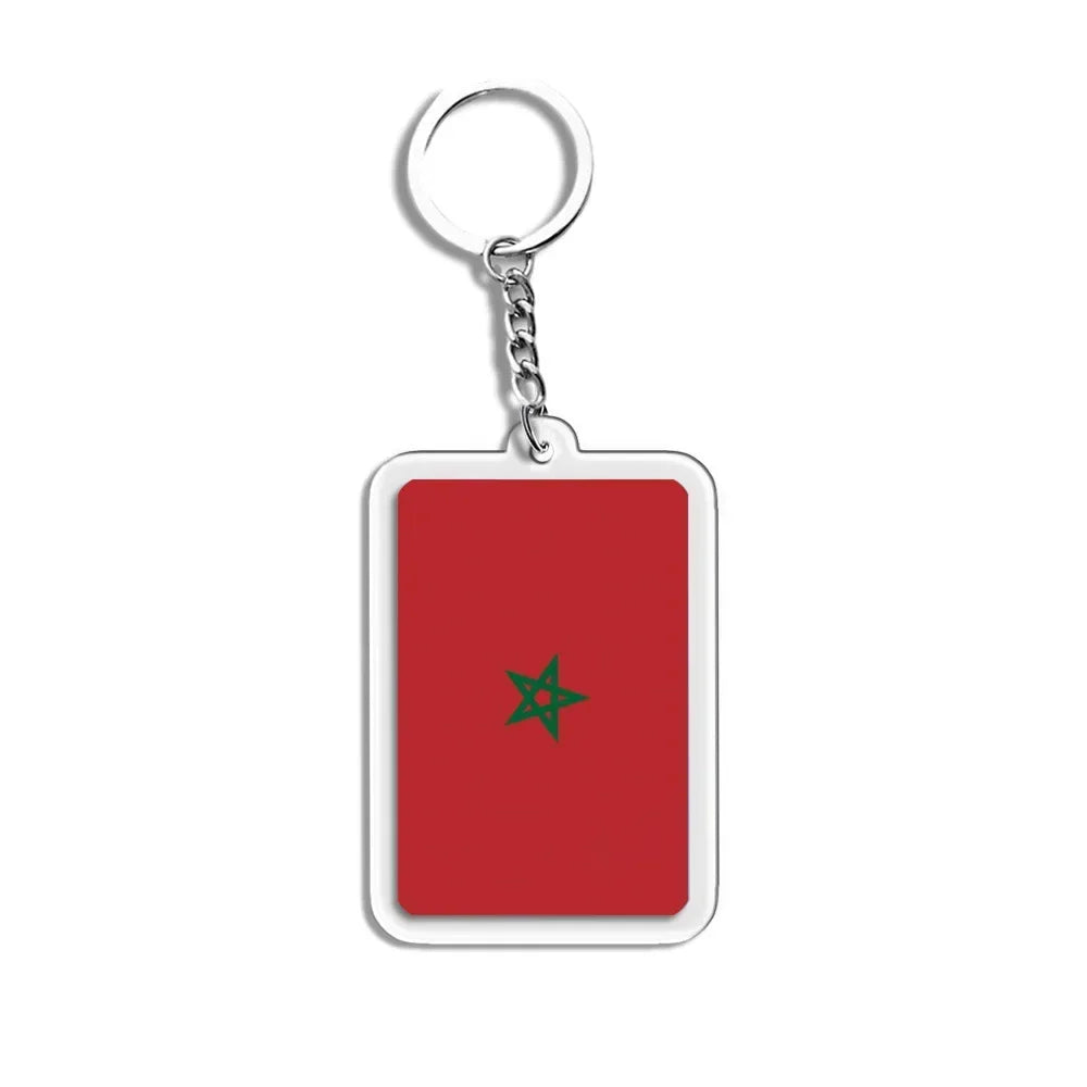 Porte-Clés Drapeaux du Monde Acrylique – Multi-Pays 🌍