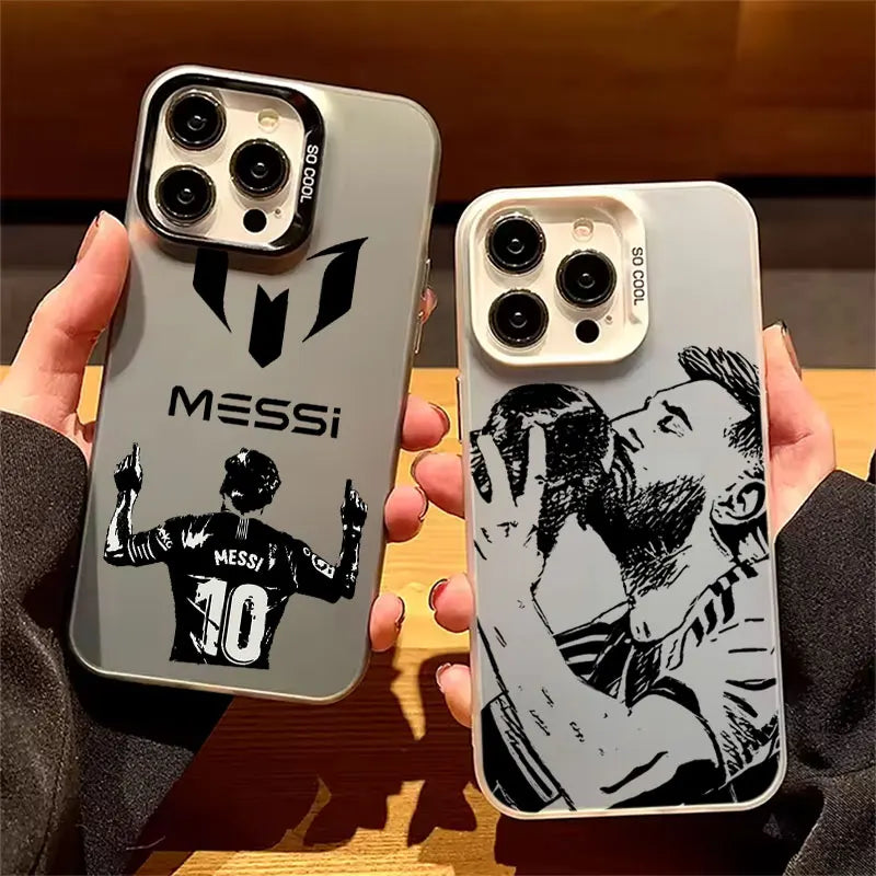 Messi GOAT Case 🔥📱🐐 | Coque iPhone Fan Messi PC + TPU – iPhone 11→17 | Multi-Designs