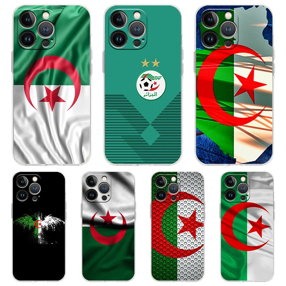 Coque Algérie 🇩🇿🔥 | Transparente + Protection Antichoc iPhone Style