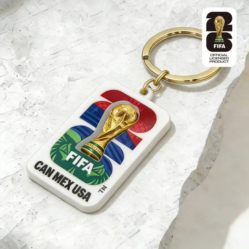 Porte-Clés Trophée Hercules 3D 🏆 - Rotatif | Coupe du Monde FIFA 2026 | Souvenir Collector