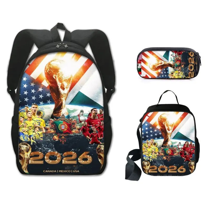 Sac à Dos Football 2026 🔥⚽ | Pack 3 Pièces pour Vrais Fans