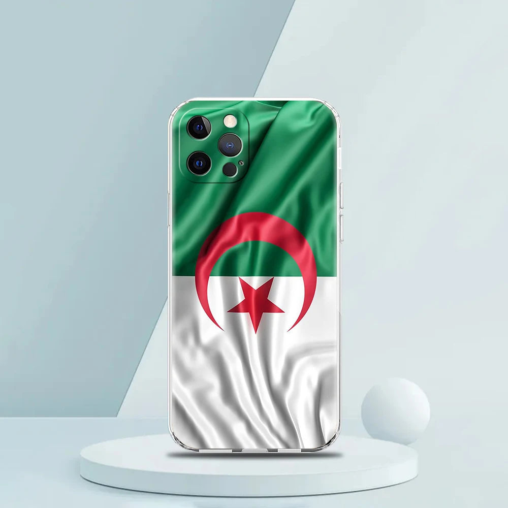 Coque Algérie 🇩🇿🔥 | Transparente + Protection Antichoc iPhone Style