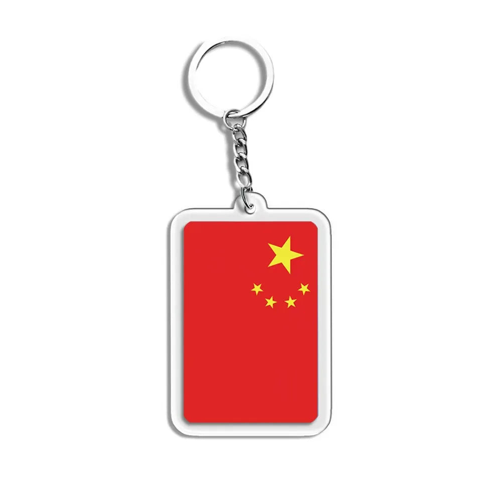 Porte-Clés Drapeaux du Monde Acrylique – Multi-Pays 🌍