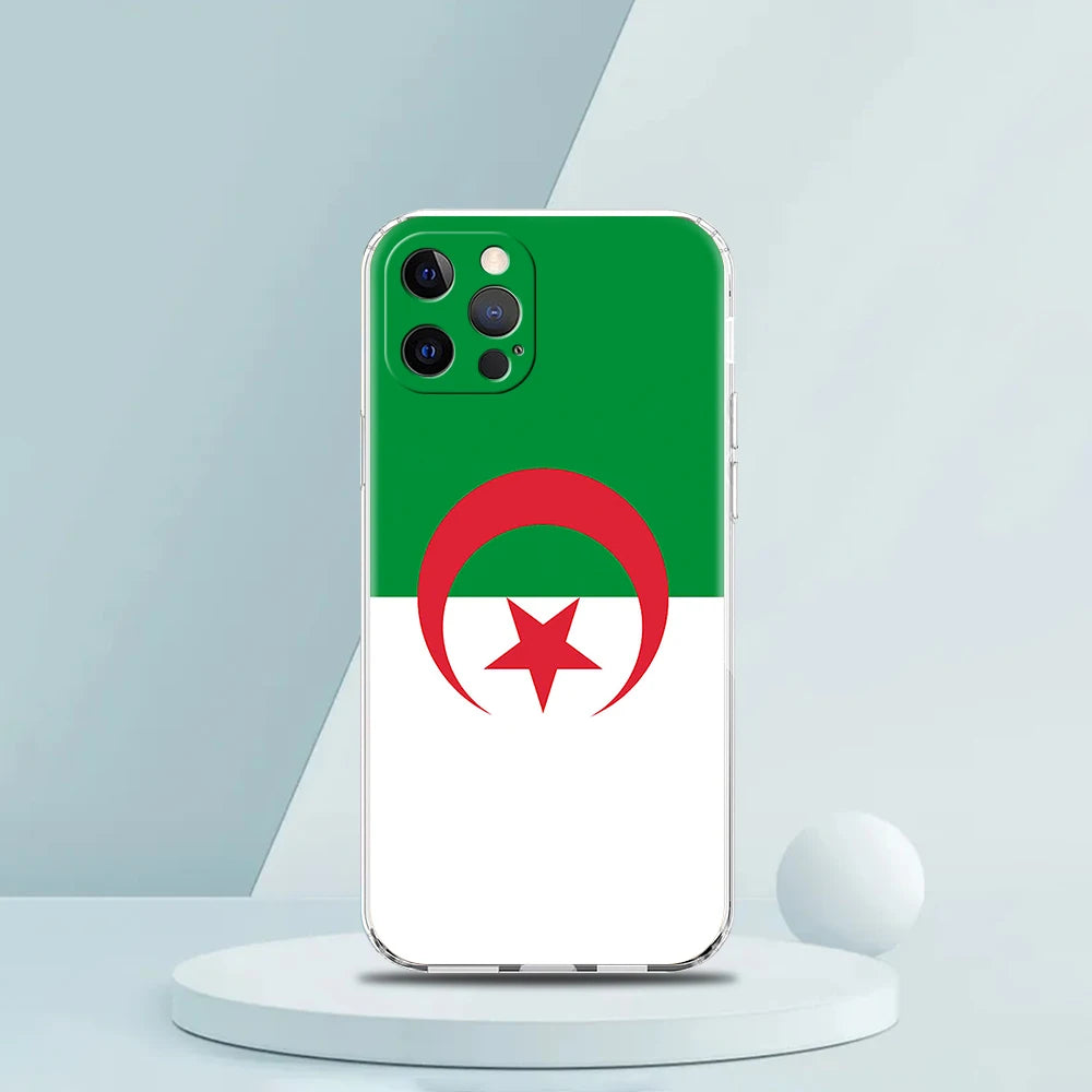 Coque Algérie 🇩🇿🔥 | Transparente + Protection Antichoc iPhone Style