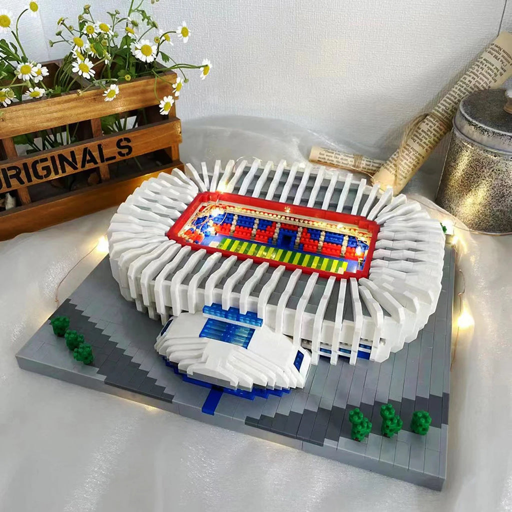 Mini Stade Football 3D 🔥🏙️ | Kit Construction Micro-Briques, 6 Stades, Version LED Disponible