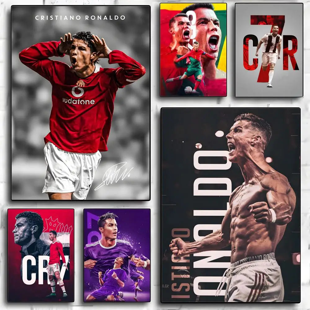 Ronaldo GOAT Poster 🐐⚽ | Affiche Football Légende | 15 Designs | 5 Formats Sans Cadre
