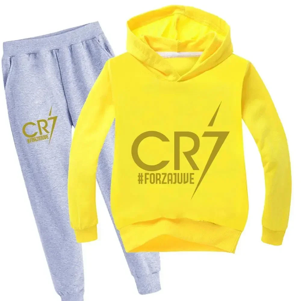 Survêtement Enfant CR7 ⚽ - Ensemble 2 Pièces Sweat + Pantalon | Garçon & Fille | 3-12 ans | Tailles 100-160