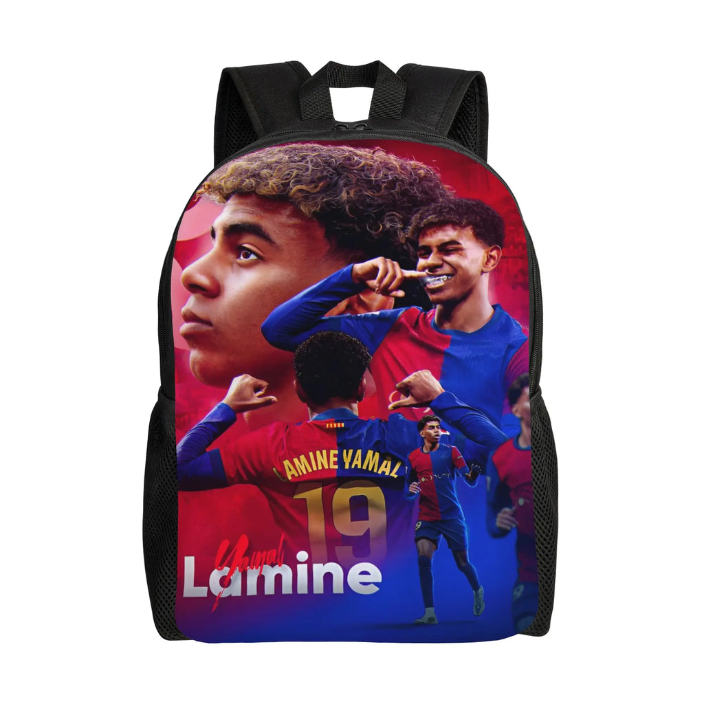 🎒⚽ Sac à Dos Lamine Yamal Soccer 19 | 24 Coloris | École Sport Voyage | Polyester Résistant | Unisexe