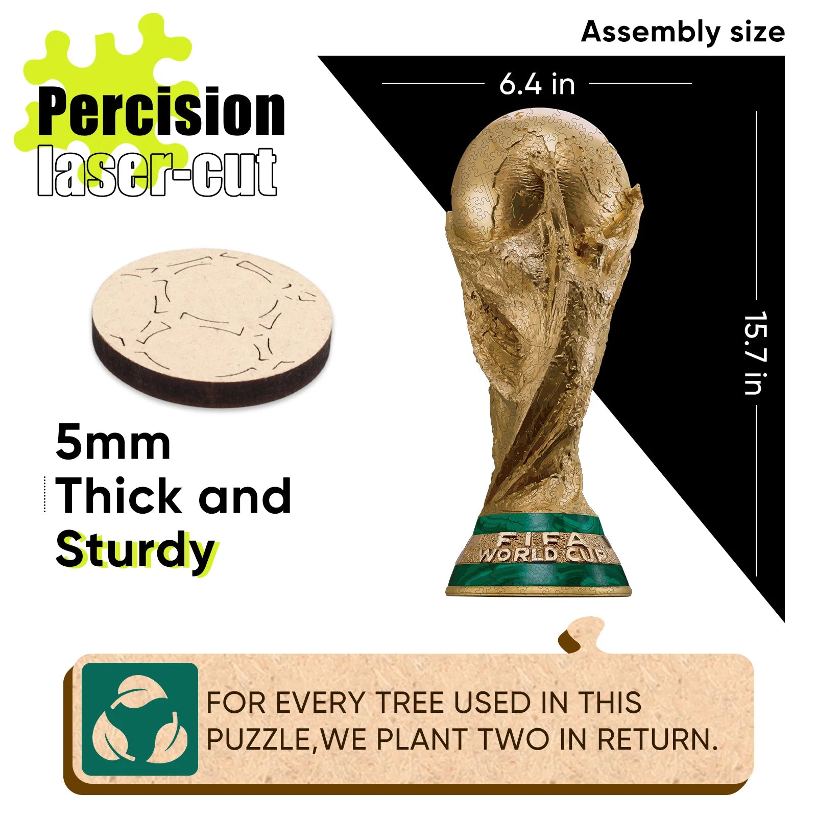 Puzzle FIFA 2026 🧩🔥 | Carte USA Canada Mexique en Bois 3D Collector
