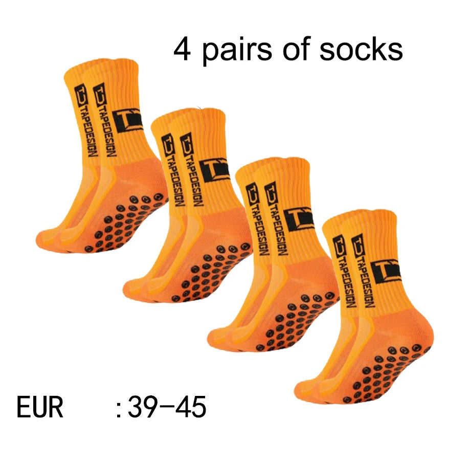 Football Socks ⚽🔥 | 4 Paires Anti-Dérapantes & Respirantes Training Pro