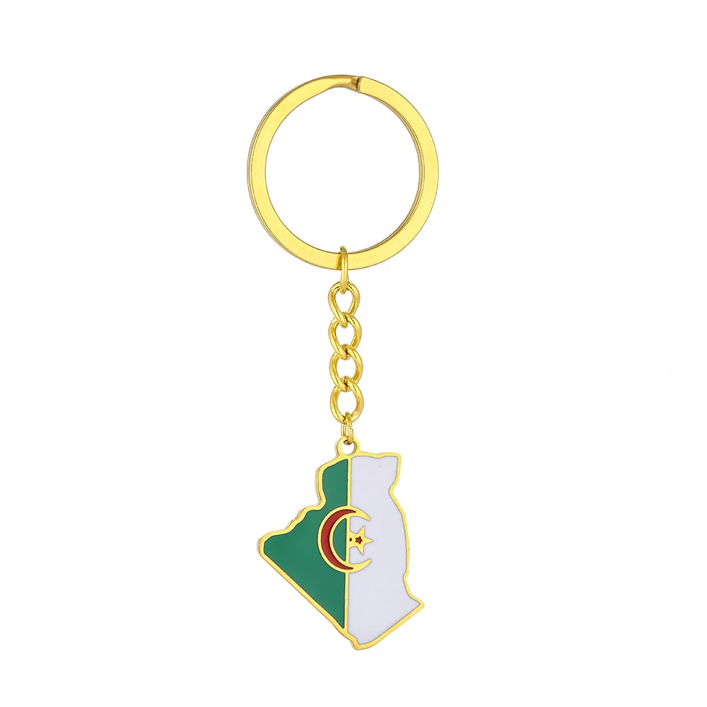 🇩🇿 Représente l’Algérie Partout 🔥 | Porte-Clés Carte Algérienne Premium