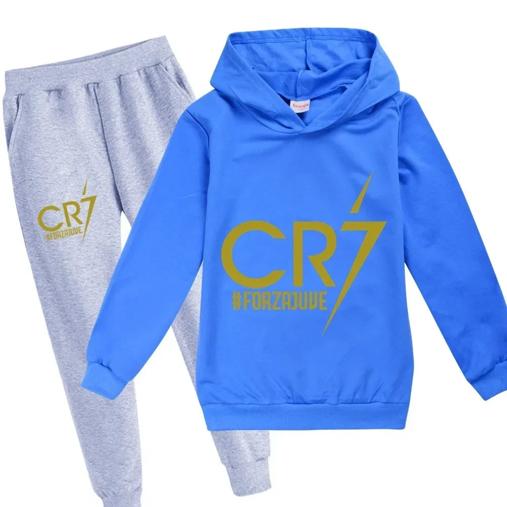Survêtement Enfant CR7 ⚽ - Ensemble 2 Pièces Sweat + Pantalon | Garçon & Fille | 3-12 ans | Tailles 100-160