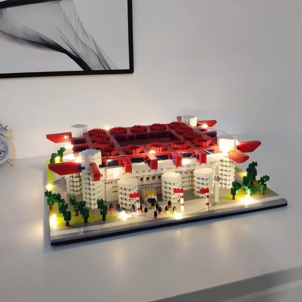 Mini Stade Football 3D 🔥🏙️ | Kit Construction Micro-Briques, 6 Stades, Version LED Disponible