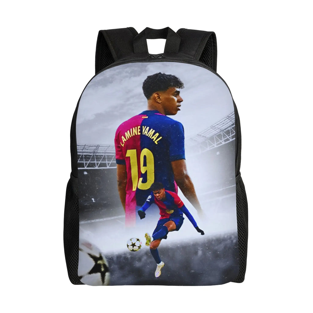 🎒⚽ Sac à Dos Lamine Yamal Soccer 19 | 24 Coloris | École Sport Voyage | Polyester Résistant | Unisexe