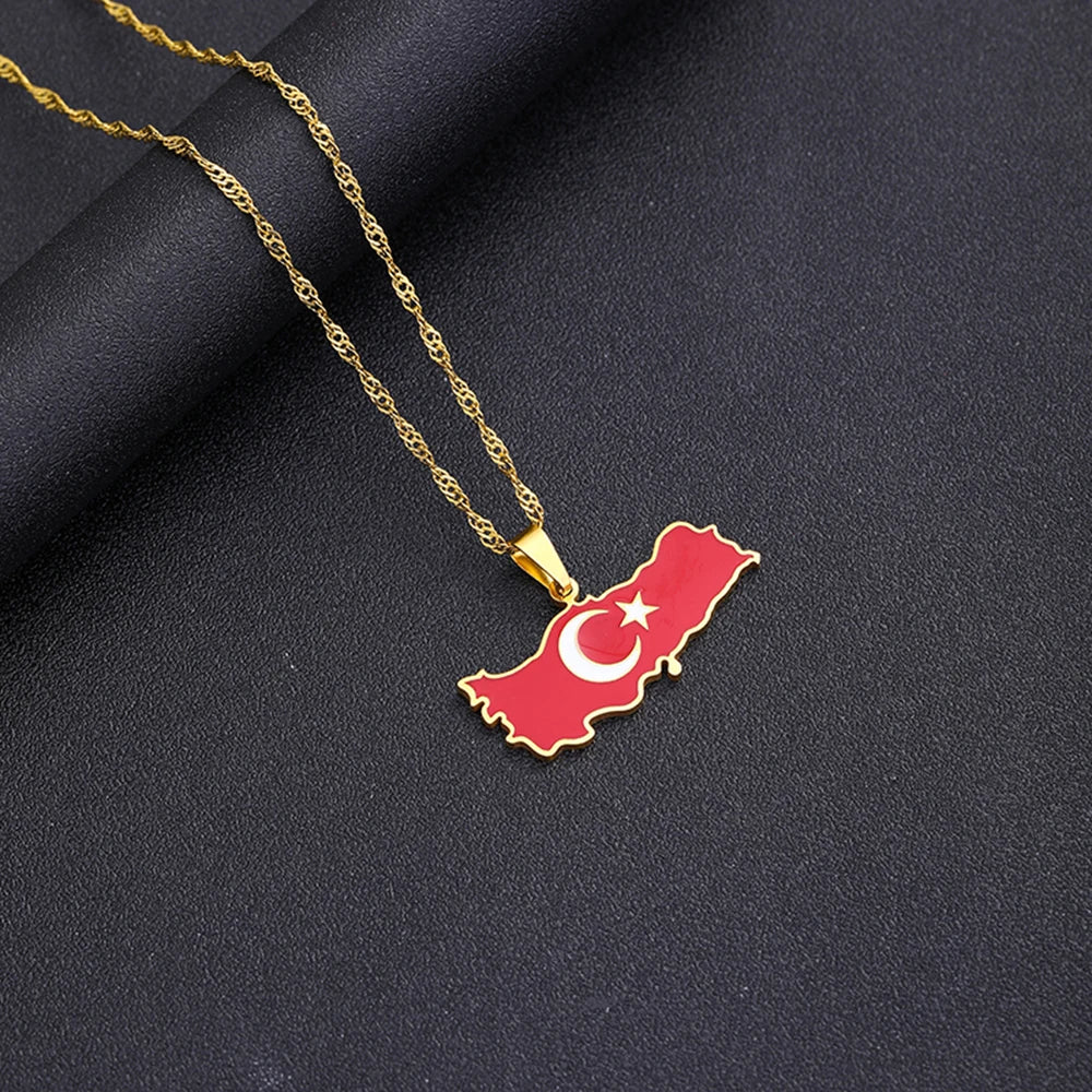 Turkey Map Necklace 🔥🇹🇷✨ | Porte La Turquie Près De Ton Cœur