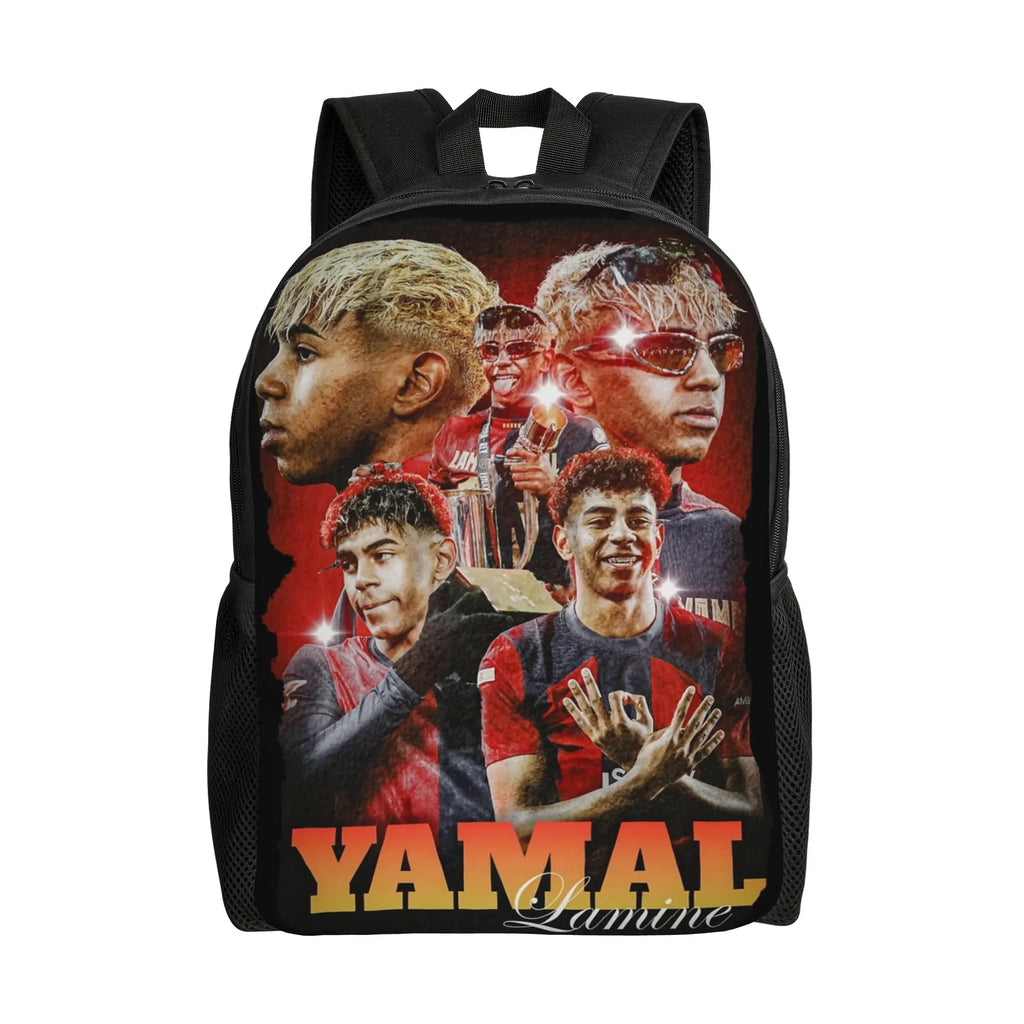 🎒⚽ Sac à Dos Lamine Yamal Soccer 19 | 24 Coloris | École Sport Voyage | Polyester Résistant | Unisexe