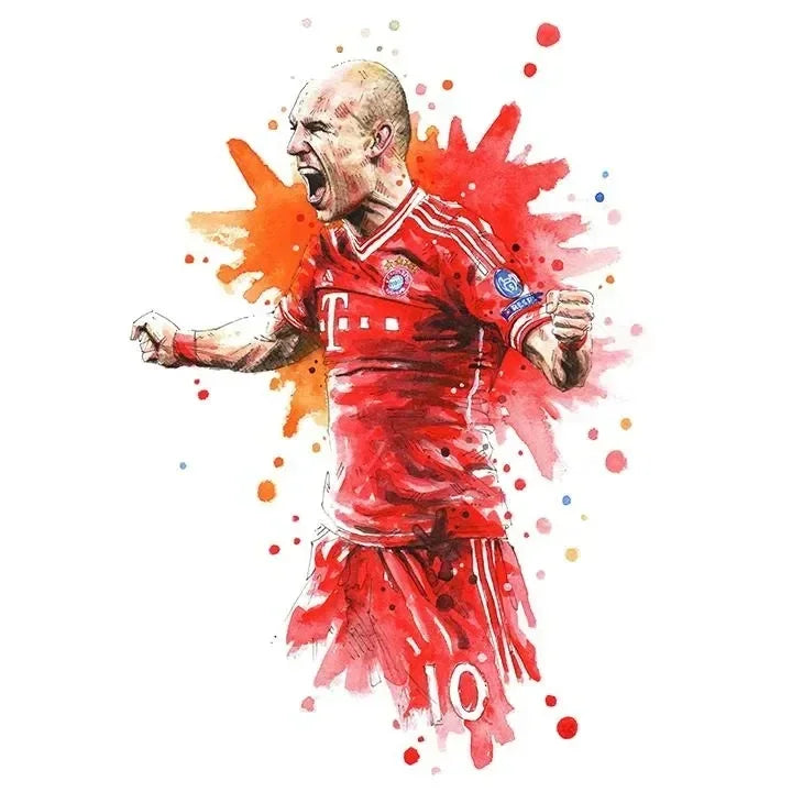 Watercolor Football Art 🔥🎨⚽ | Quand Le Football Devient Une Œuvre D'Art
