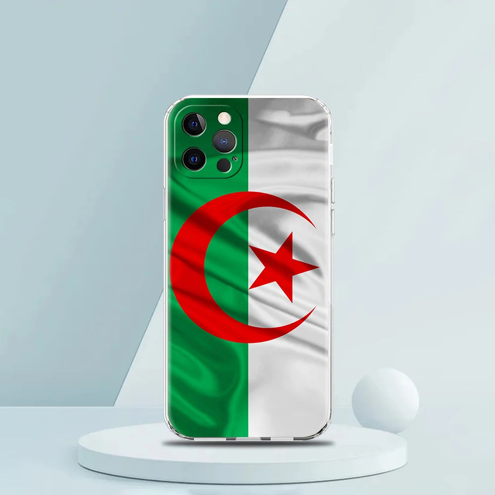 Coque Algérie 🇩🇿🔥 | Transparente + Protection Antichoc iPhone Style