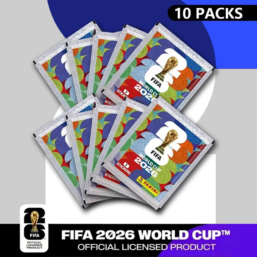 Autocollants Officiels Panini FIFA Coupe du Monde 2026 – 980 Cartes | 48 Équipes | 10 à 50 Packs + Album