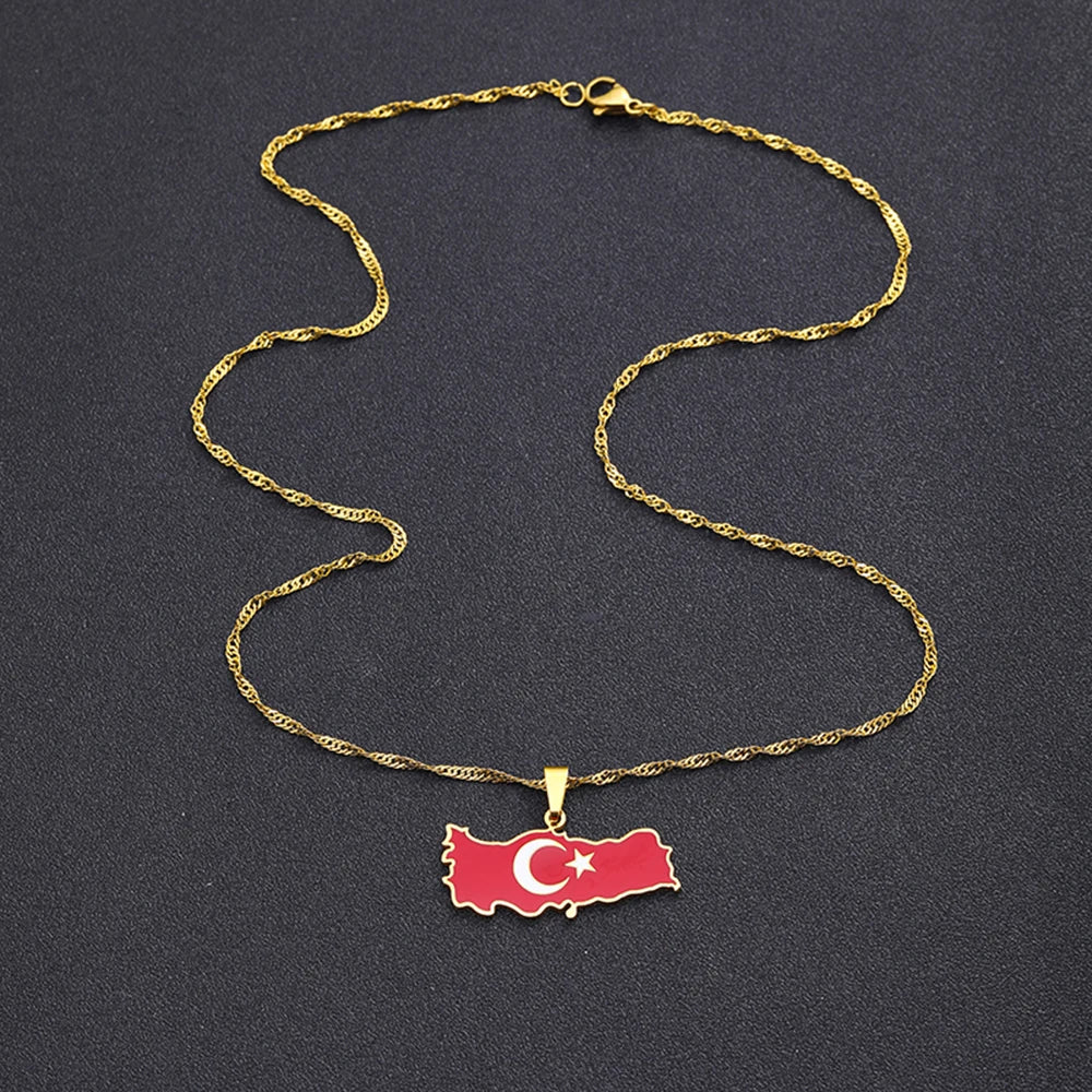 Turkey Map Necklace 🔥🇹🇷✨ | Porte La Turquie Près De Ton Cœur