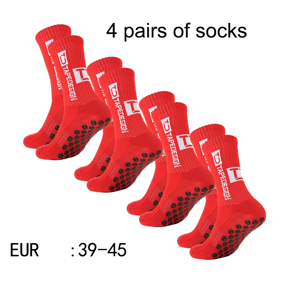 Football Socks ⚽🔥 | 4 Paires Anti-Dérapantes & Respirantes Training Pro