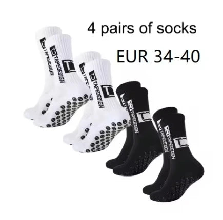 Football Socks ⚽🔥 | 4 Paires Anti-Dérapantes & Respirantes Training Pro