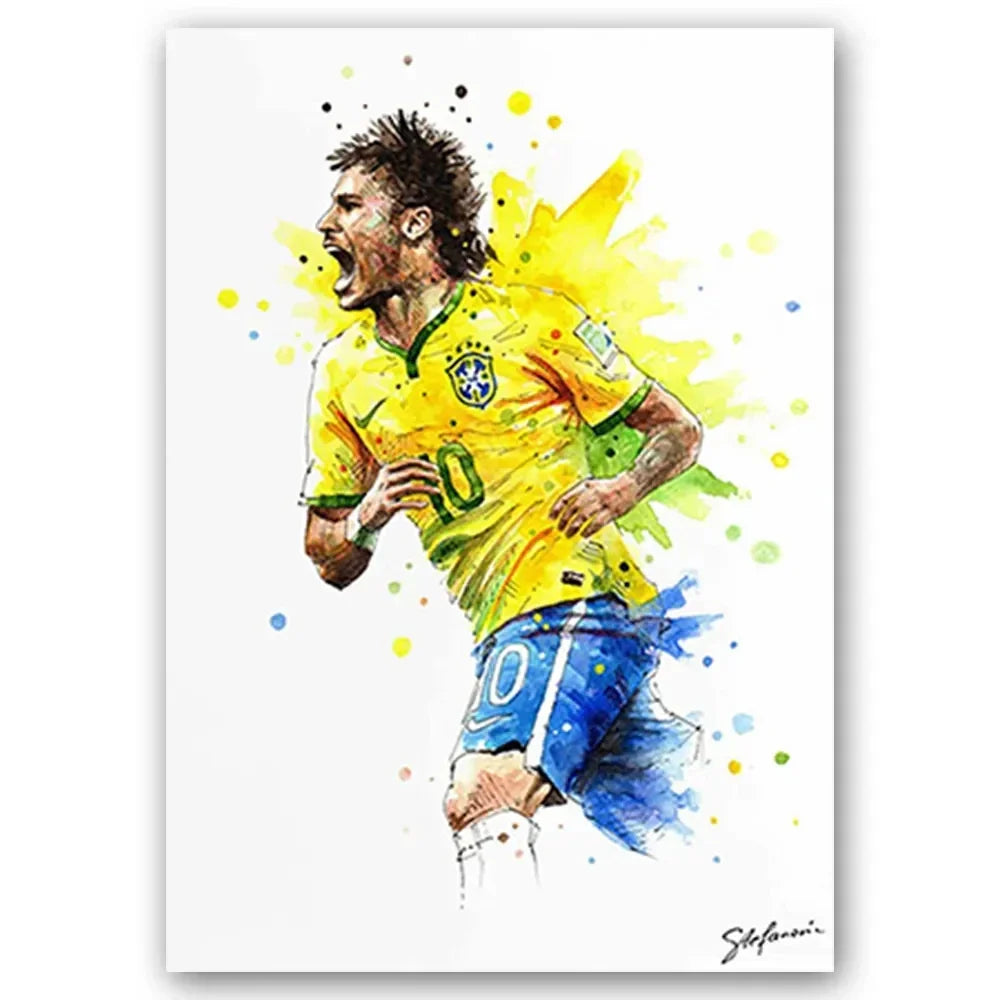 Watercolor Football Art 🔥🎨⚽ | Quand Le Football Devient Une Œuvre D'Art