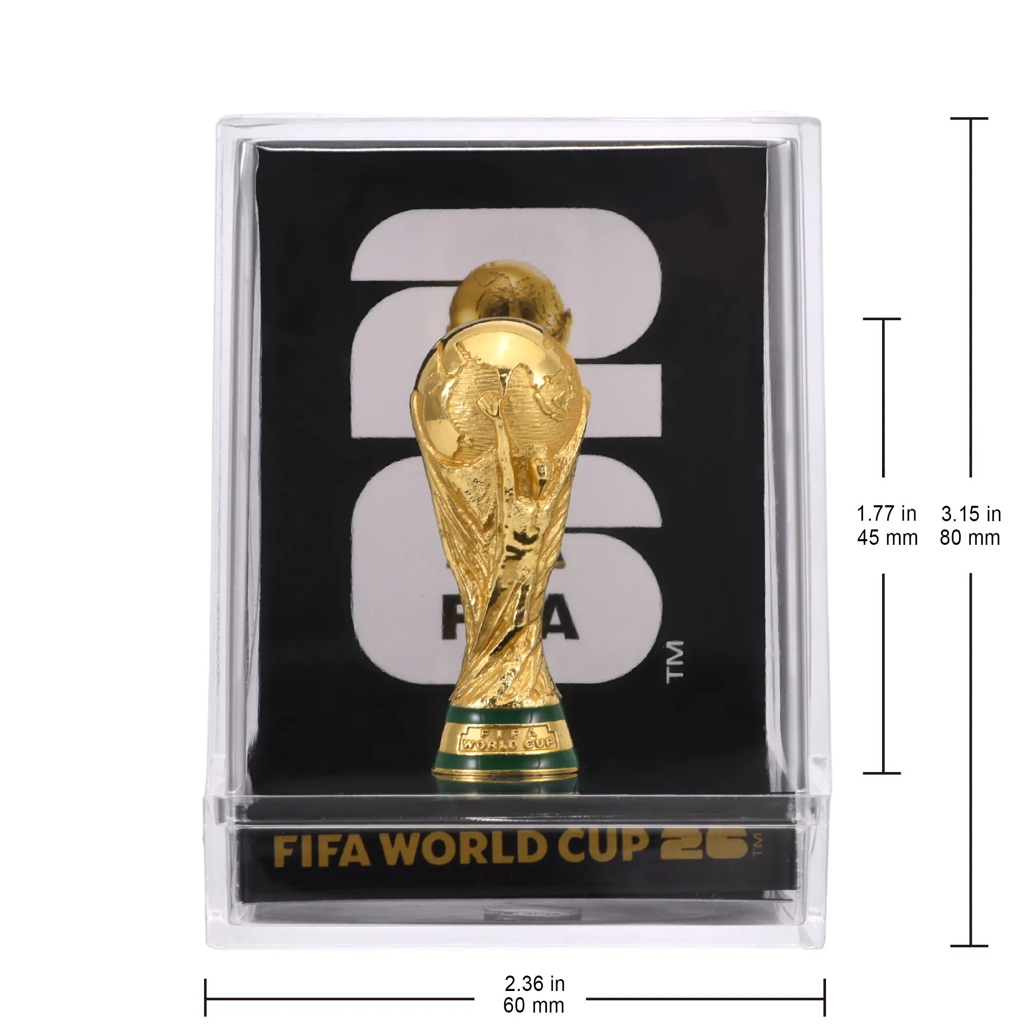 Trophée Réplique Coupe du Monde FIFA 2026 🏆 | Hercules | Souvenir Fan Football | Métal | 4,5 cm