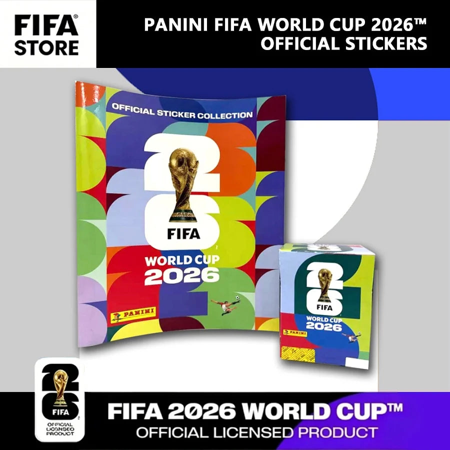Autocollants Officiels Panini FIFA Coupe du Monde 2026 – 980 Cartes | 48 Équipes | 10 à 50 Packs + Album
