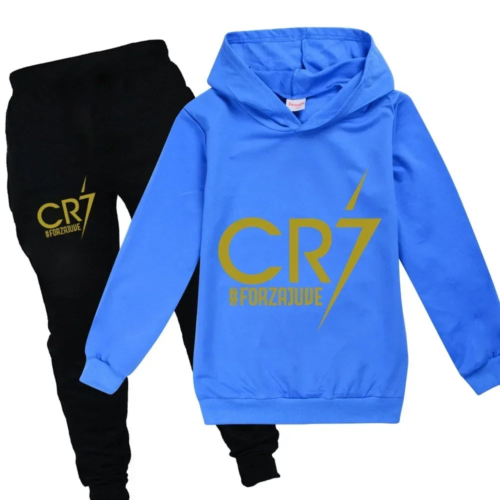 Survêtement Enfant CR7 ⚽ - Ensemble 2 Pièces Sweat + Pantalon | Garçon & Fille | 3-12 ans | Tailles 100-160