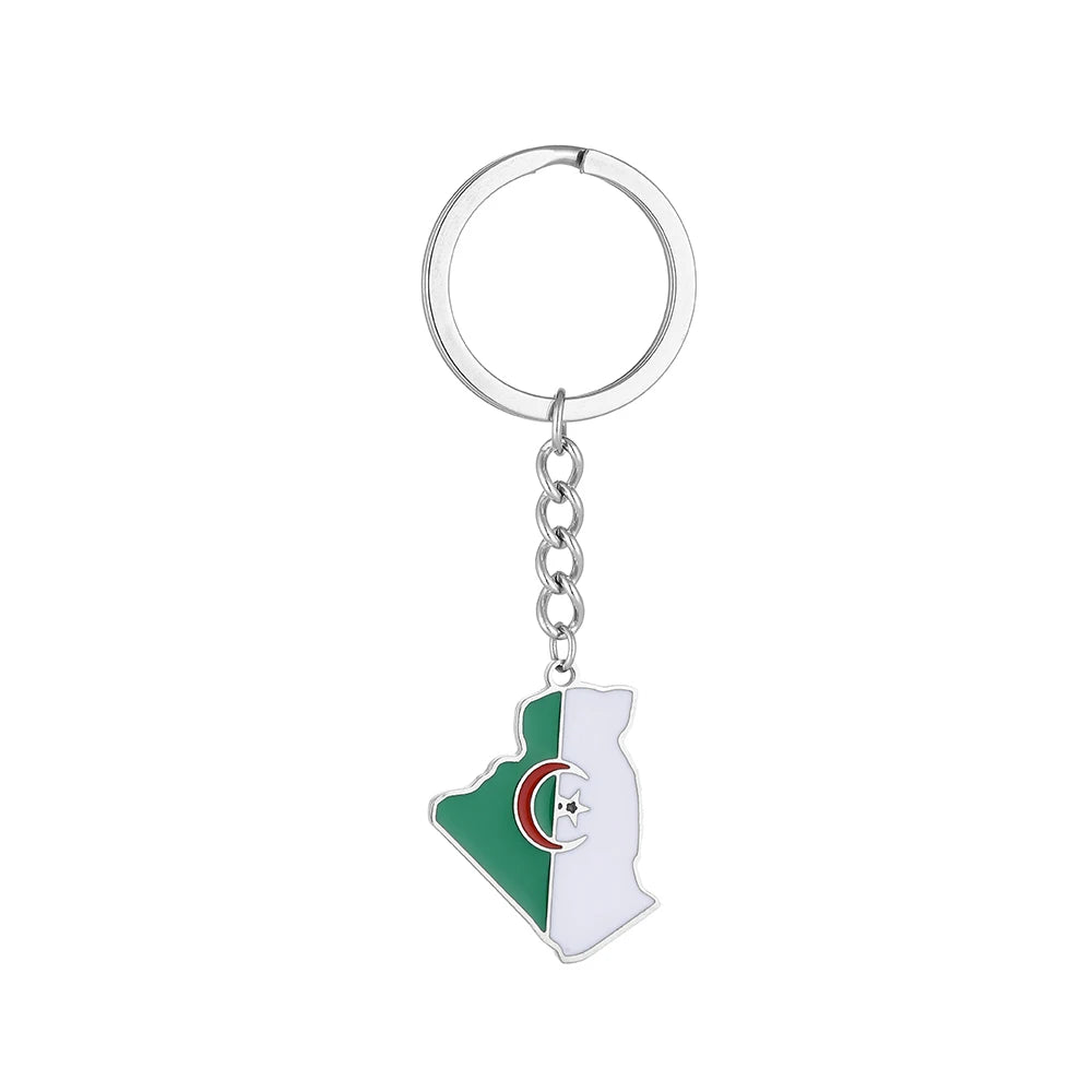 🇩🇿 Représente l’Algérie Partout 🔥 | Porte-Clés Carte Algérienne Premium