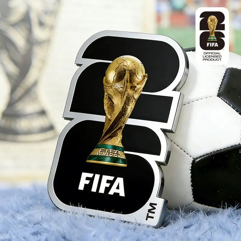 Badge Broche Officiel FIFA 2026 🏆 - Métal Émaillé | Argent & Doré | Souvenir Collector USA / Canada / Mexique