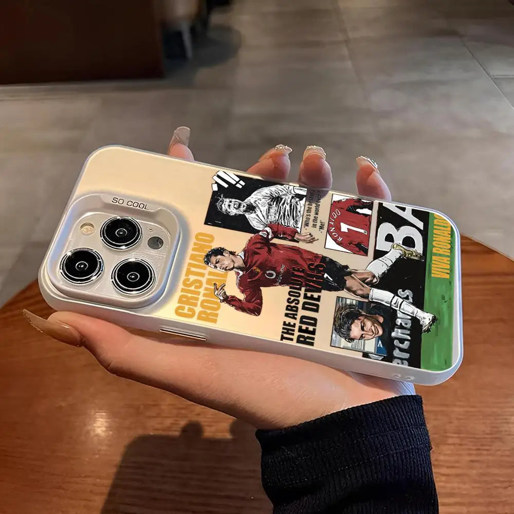 CR7 Power Keychain 🔥📱⚽ | Coque Samsung Galaxy Fan CR7 Silicone + TPU Double Couche – Série A | 4 Designs