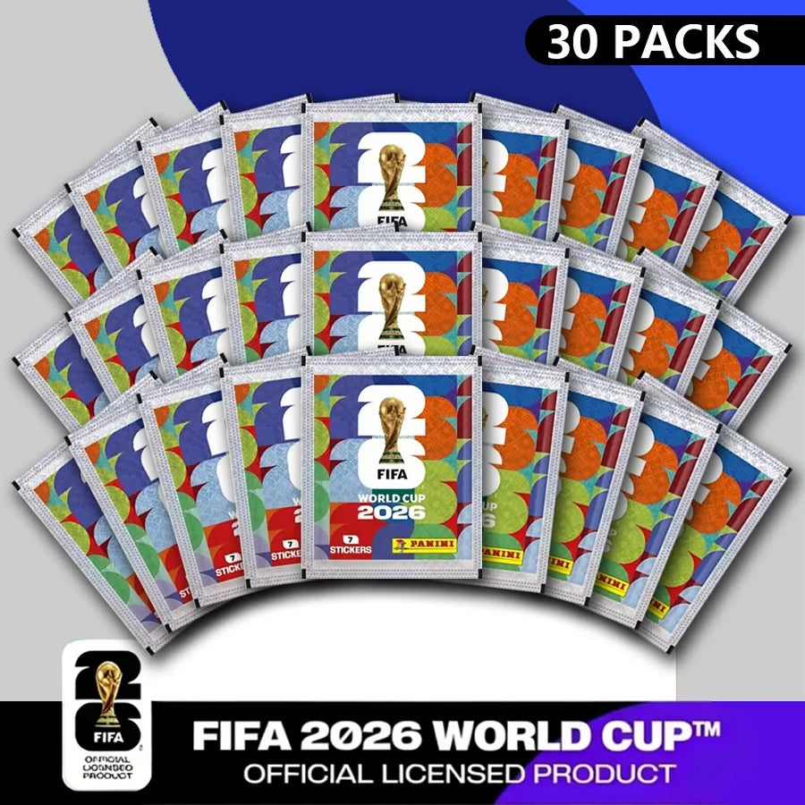 Autocollants Officiels Panini FIFA Coupe du Monde 2026 – 980 Cartes | 48 Équipes | 10 à 50 Packs + Album