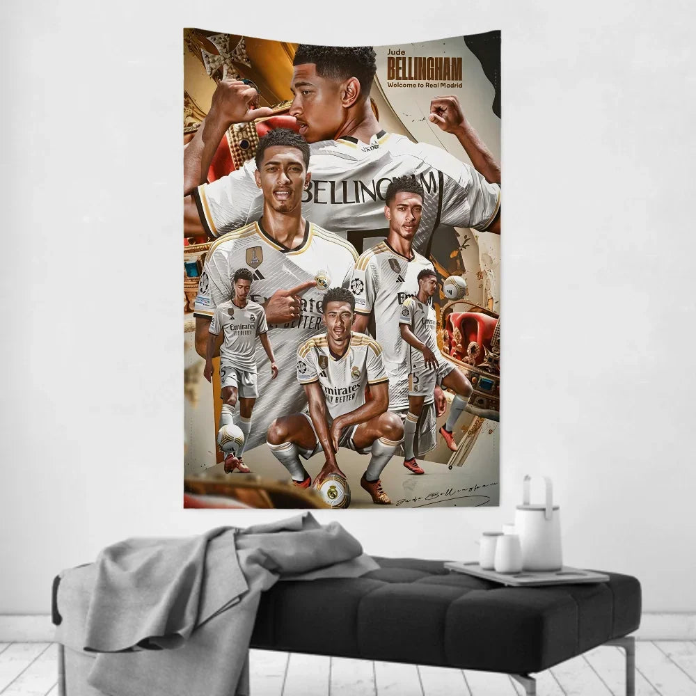 Tapisserie Murale Football ⚽ - Décoration Fan de Foot - Plusieurs Tailles & Coloris
