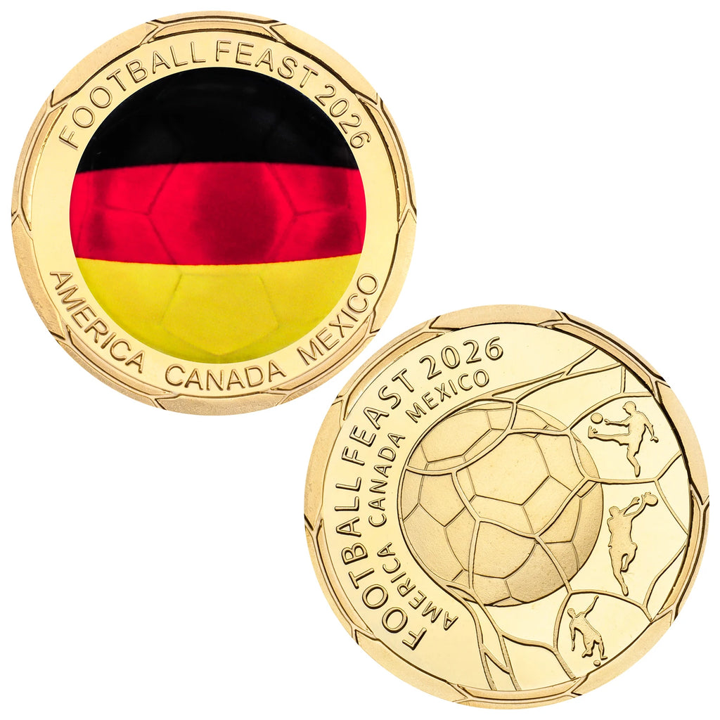 Pièce Commémorative FIFA Coupe du Monde 2026 – 12 Équipes | Métal Plaqué | Cadeau Fan Football