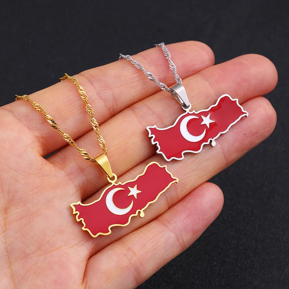 Turkey Map Necklace 🔥🇹🇷✨ | Porte La Turquie Près De Ton Cœur