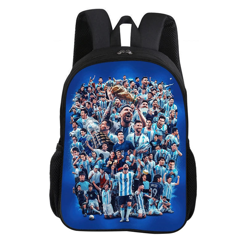 🎒⚽ Sac à Dos Messi Football Star | Grande Capacité 20-35L | 9 Coloris | École & Loisirs | Enfants