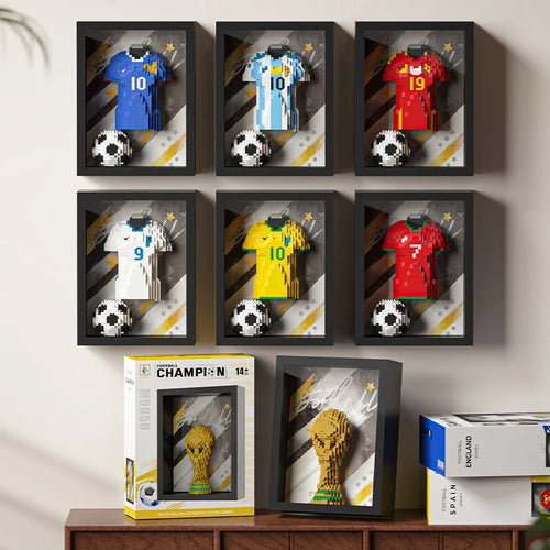 Cadre Football Collector 🔥🏆⚽ | Kit Construction 470-815 Pièces, Décoration Premium