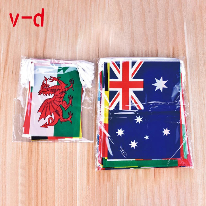 World Flags String 🌍🚩 | Guirlande Drapeaux Nations | 3 Formats | 32 à 100 pcs