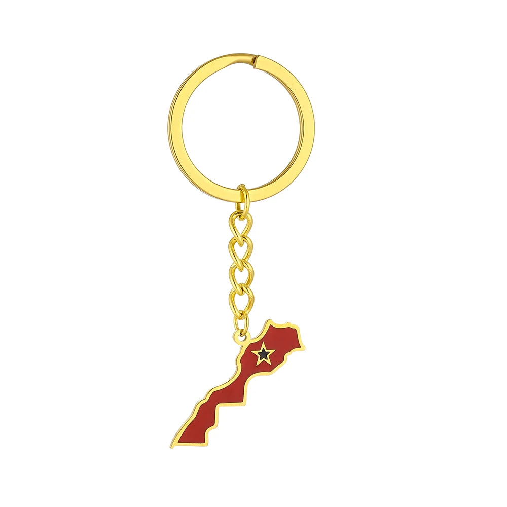 🇲🇦 Emporte le Maroc Partout Avec Toi 🔥 | Porte-Clés Carte du Maroc