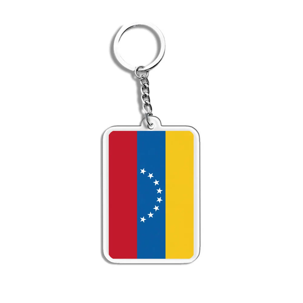 Porte-Clés Drapeaux du Monde Acrylique – Multi-Pays 🌍