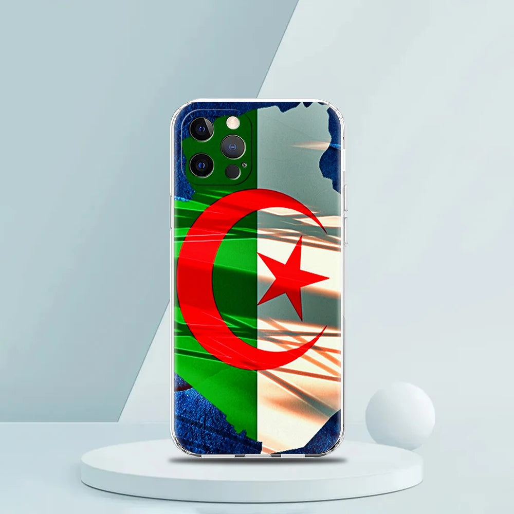Coque Algérie 🇩🇿🔥 | Transparente + Protection Antichoc iPhone Style