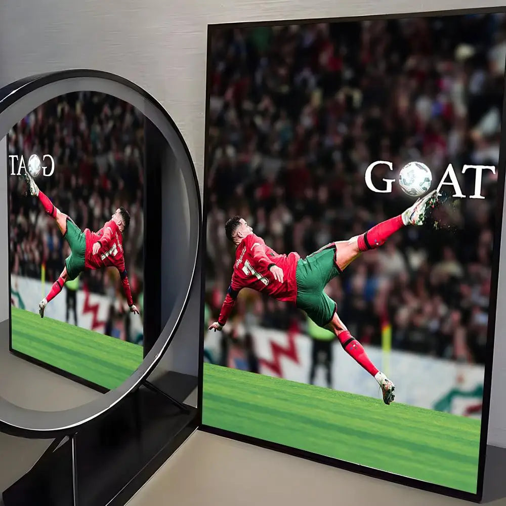 CR7 GOAT Wall Art 🔥🐐⚽ | La Grandeur d'une Légende Sur Ton Mur