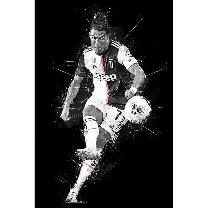 Affiche Toile Messi & Ronaldo 🐐 | Poster Football Légendes | Déco Chambre | 19 Designs | 3 Formats