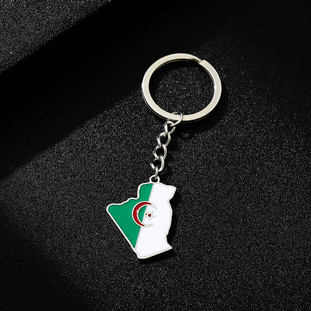 🇩🇿 Représente l’Algérie Partout 🔥 | Porte-Clés Carte Algérienne Premium